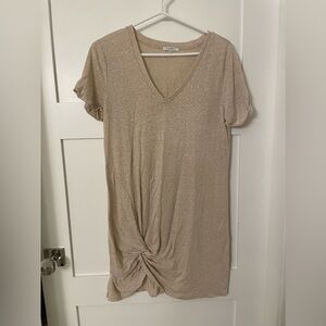 Z Supply Twist-Hem V-Neck Tee Dress
